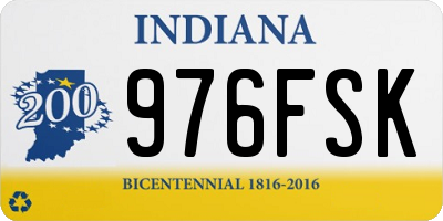 IN license plate 976FSK