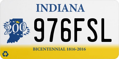 IN license plate 976FSL