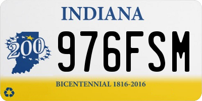 IN license plate 976FSM