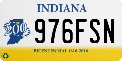 IN license plate 976FSN