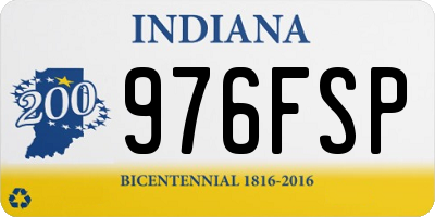 IN license plate 976FSP