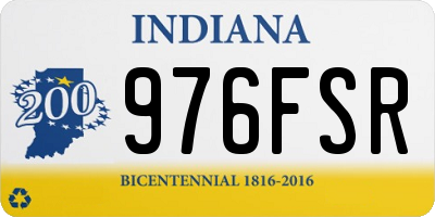IN license plate 976FSR