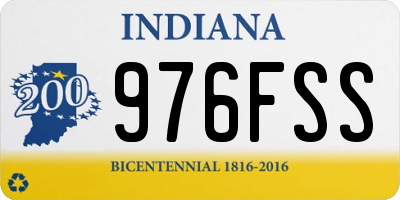 IN license plate 976FSS