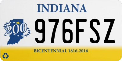 IN license plate 976FSZ