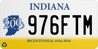 IN license plate 976FTM