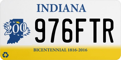 IN license plate 976FTR