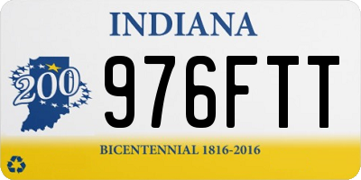 IN license plate 976FTT