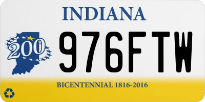 IN license plate 976FTW