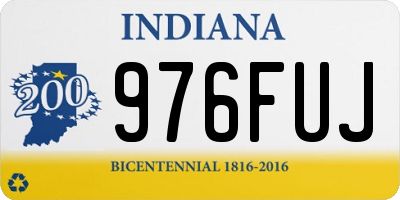 IN license plate 976FUJ