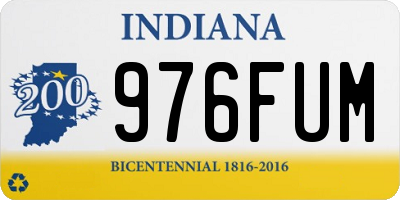 IN license plate 976FUM