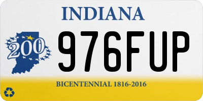 IN license plate 976FUP