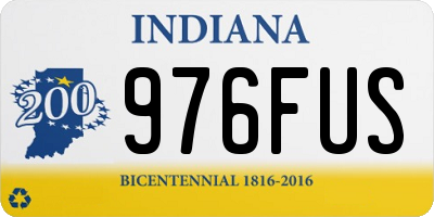 IN license plate 976FUS