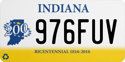 IN license plate 976FUV
