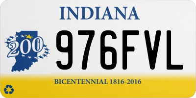 IN license plate 976FVL