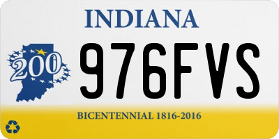 IN license plate 976FVS