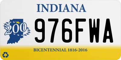 IN license plate 976FWA