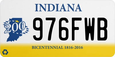IN license plate 976FWB