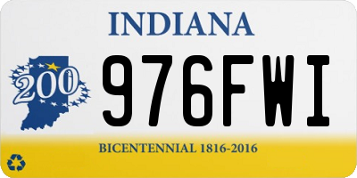 IN license plate 976FWI