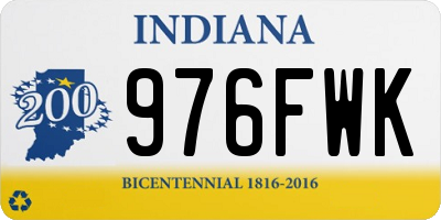 IN license plate 976FWK