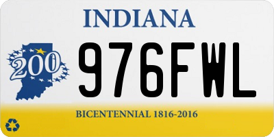 IN license plate 976FWL