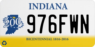 IN license plate 976FWN