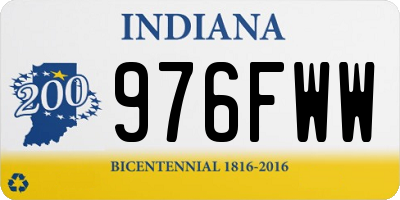 IN license plate 976FWW