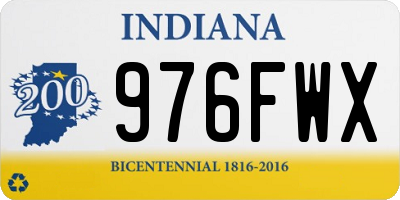 IN license plate 976FWX
