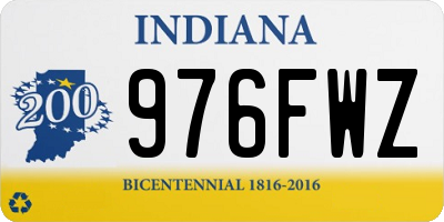 IN license plate 976FWZ