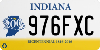 IN license plate 976FXC