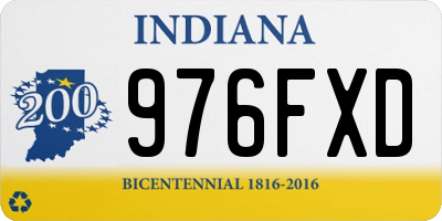 IN license plate 976FXD