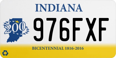 IN license plate 976FXF