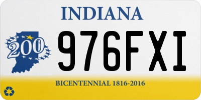 IN license plate 976FXI