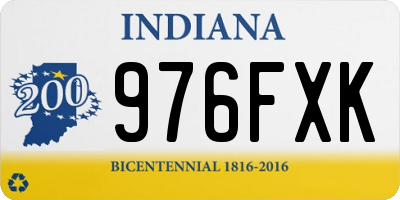 IN license plate 976FXK
