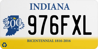 IN license plate 976FXL