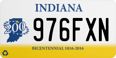 IN license plate 976FXN