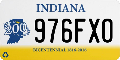 IN license plate 976FXO