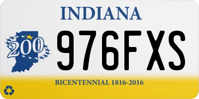 IN license plate 976FXS
