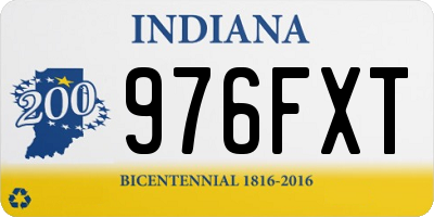 IN license plate 976FXT