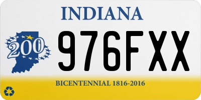 IN license plate 976FXX
