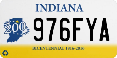 IN license plate 976FYA