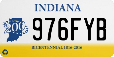 IN license plate 976FYB