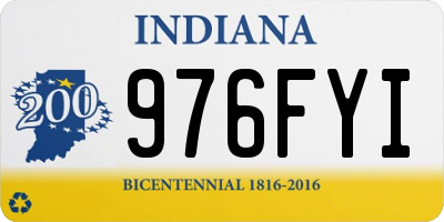 IN license plate 976FYI