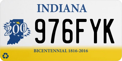 IN license plate 976FYK