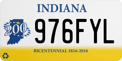 IN license plate 976FYL