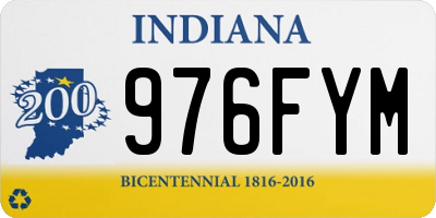 IN license plate 976FYM