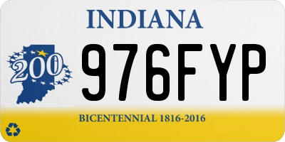 IN license plate 976FYP