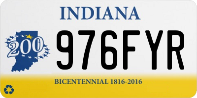 IN license plate 976FYR