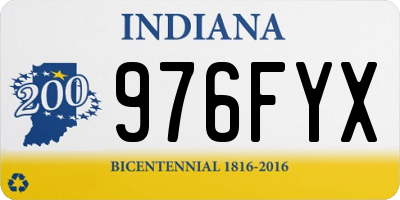 IN license plate 976FYX