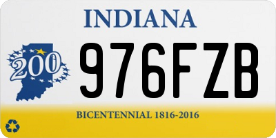 IN license plate 976FZB