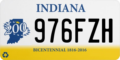 IN license plate 976FZH